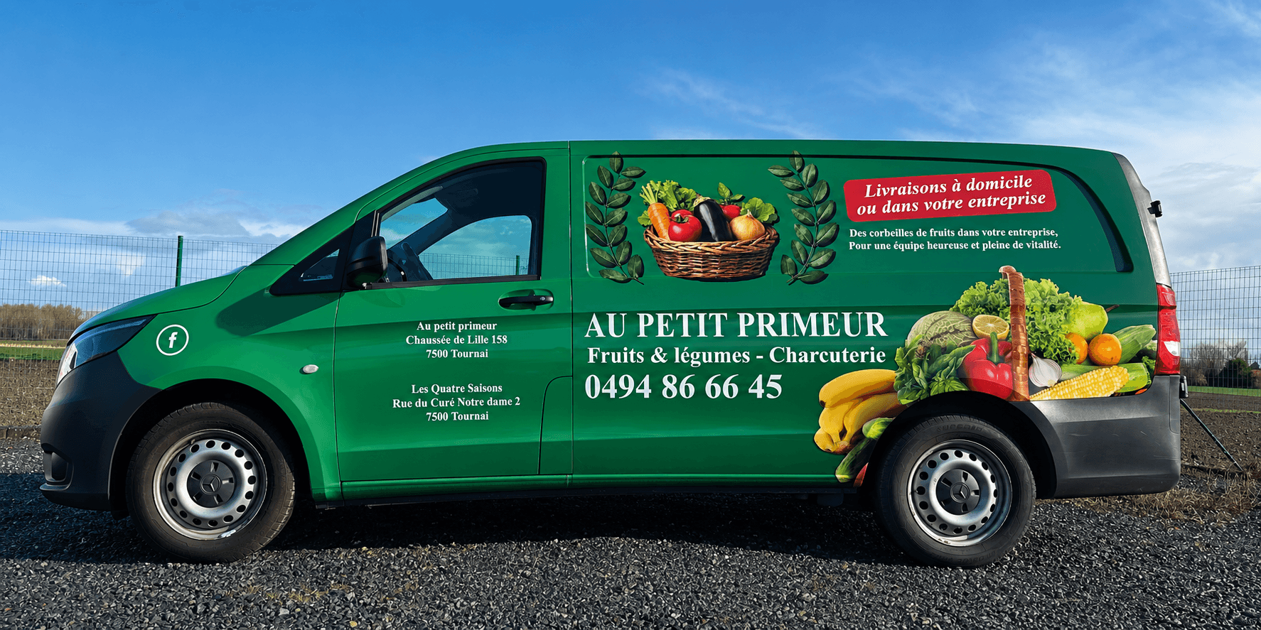 Camionnette de livraison Au Petit Primeur à Tournai